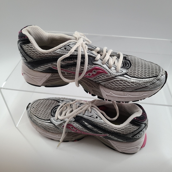 Saucony ProGrid4 Running Shoes #10090-2 Silver/Raspberry/Black Women’s US Size 8 - Picture 3 of 11